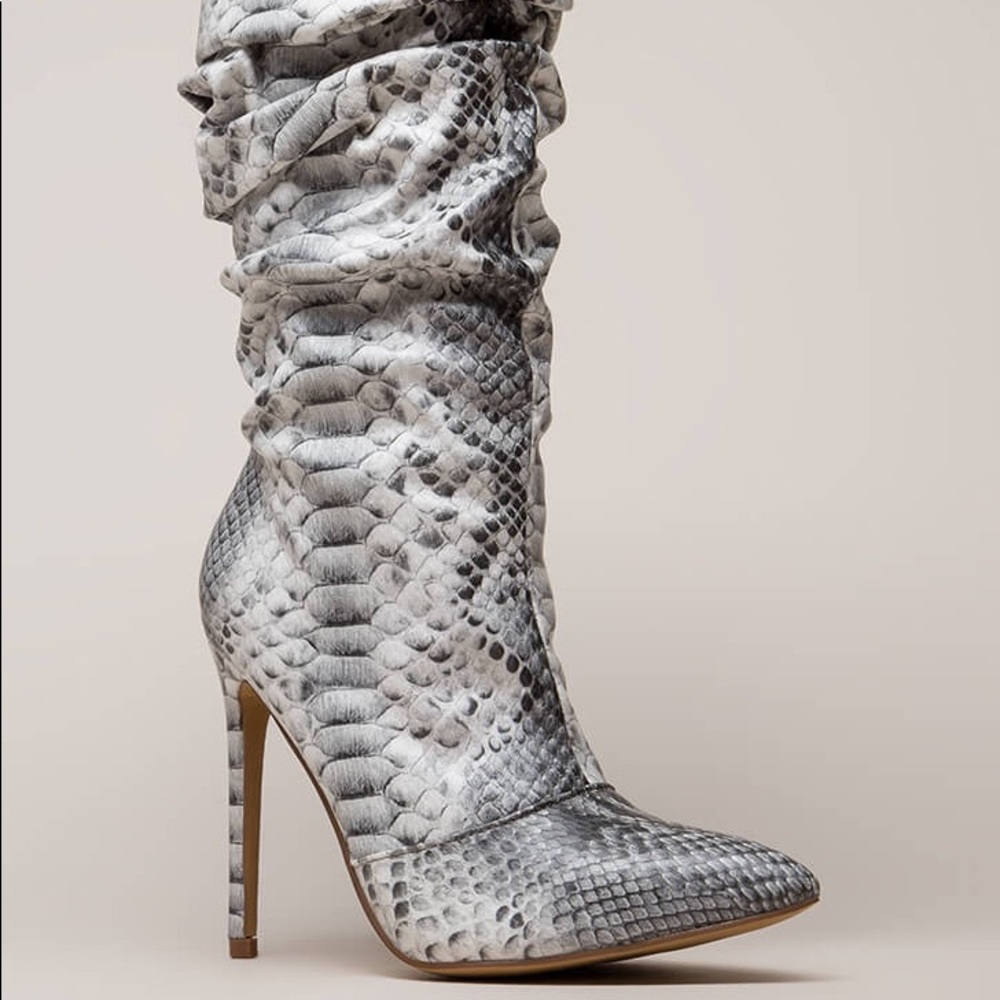 Python shin high booties - Picture 3 of 4